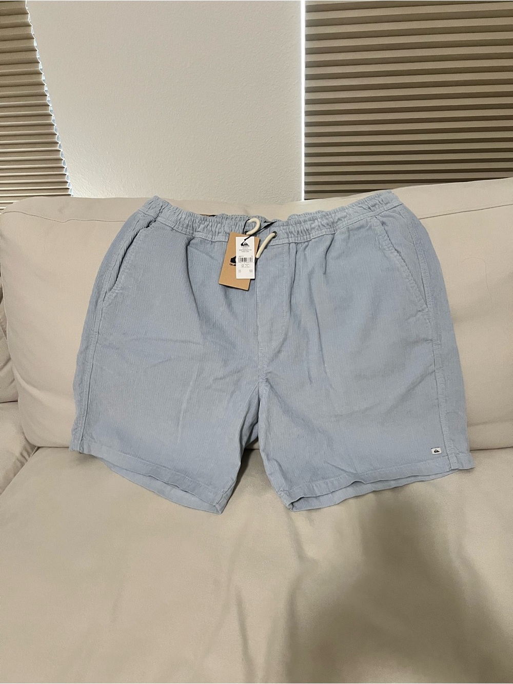 Quiksilver Light Blue Corduroy Hybrid Shorts